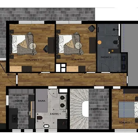 Lejlighed Reintal Mit Sauna Fuer 2-6 Personen 110 Qm