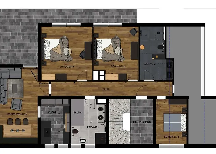 Lejlighed Reintal Mit Sauna Fuer 2-6 Personen 110 Qm